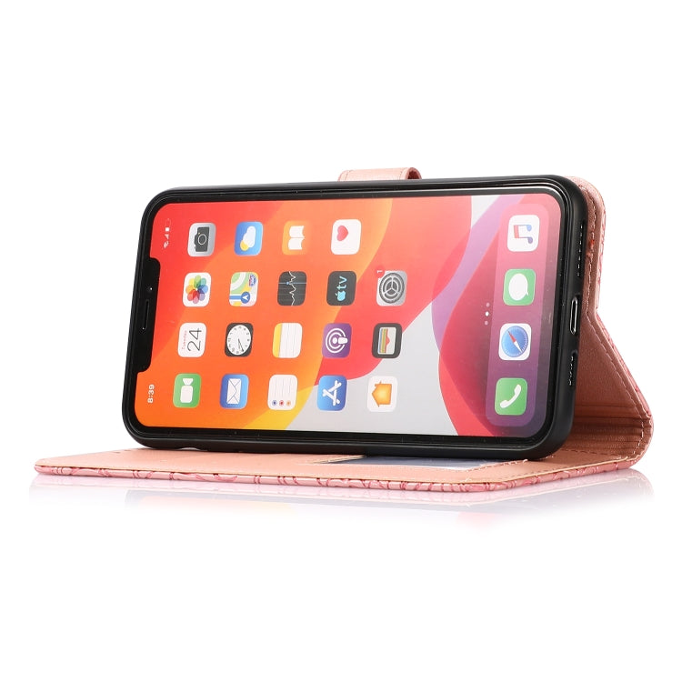 For iPhone 11 Pro Max Skin Feel Embossed Sunflower Horizontal Flip Leather Case with Holder & Card Slots & Wallet & Lanyard (Rose gold) - iPhone 11 Pro Max Cases by buy2fix | Online Shopping UK | buy2fix