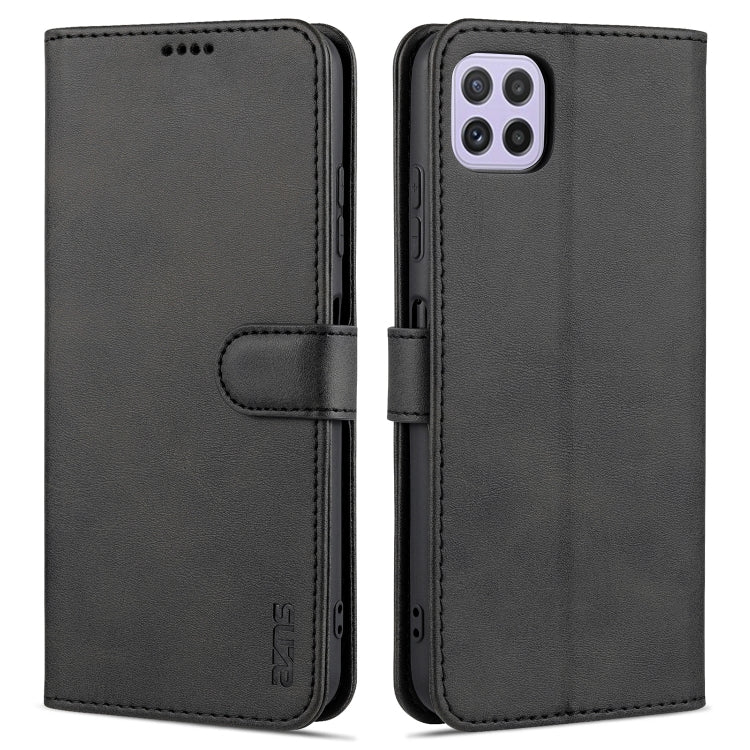 For Samsung Galaxy A22 5G AZNS Skin Feel Calf Texture Horizontal Flip Leather Case with Card Slots & Holder & Wallet(Black) - Galaxy Phone Cases by AZNS | Online Shopping UK | buy2fix