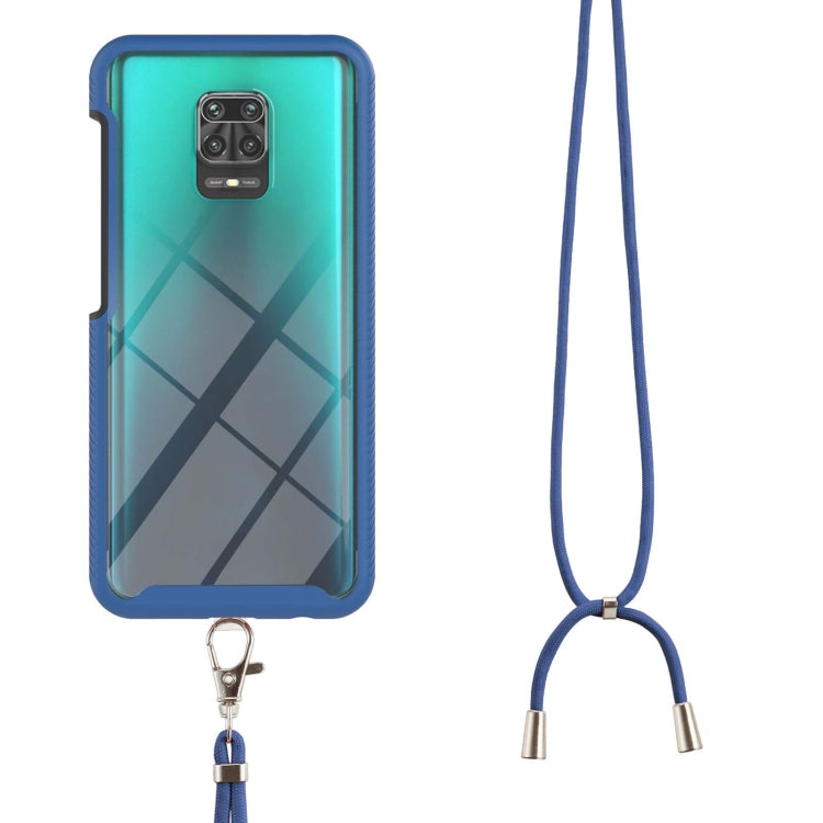 For Xiaomi Redmi Note 9S / Redmi Note 9 Pro / Redmi Note 9 Pro Max Starry Sky Solid Color Series Shockproof PC + TPU Protective Case with Neck Strap(Blue) - Xiaomi Cases by buy2fix | Online Shopping UK | buy2fix