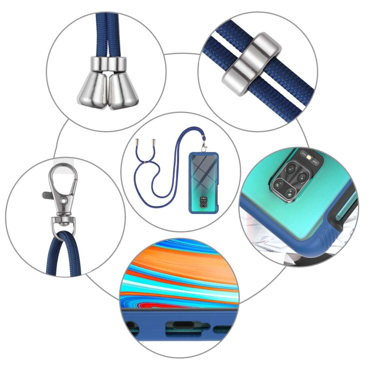 For Xiaomi Redmi Note 9S / Redmi Note 9 Pro / Redmi Note 9 Pro Max Starry Sky Solid Color Series Shockproof PC + TPU Protective Case with Neck Strap(Blue) - Xiaomi Cases by buy2fix | Online Shopping UK | buy2fix