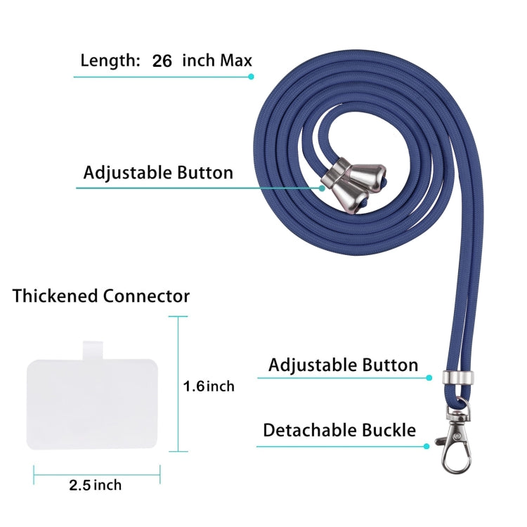 For Xiaomi Redmi Note 9S / Redmi Note 9 Pro / Redmi Note 9 Pro Max Starry Sky Solid Color Series Shockproof PC + TPU Protective Case with Neck Strap(Blue) - Xiaomi Cases by buy2fix | Online Shopping UK | buy2fix