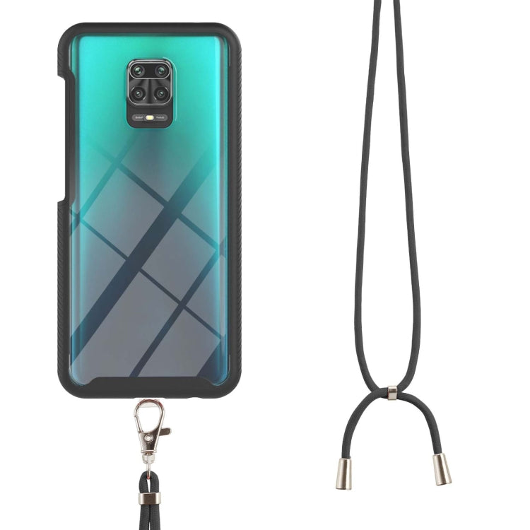 For Xiaomi Redmi Note 9S / Redmi Note 9 Pro / Redmi Note 9 Pro Max Starry Sky Solid Color Series Shockproof PC + TPU Protective Case with Neck Strap(Black) - Xiaomi Cases by buy2fix | Online Shopping UK | buy2fix
