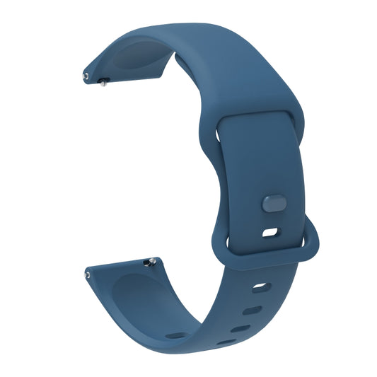 For Huawei Watch 2 Internal Reverse Buckle Silicone Watch Band, Size:20mm(Blue) by buy2fix
