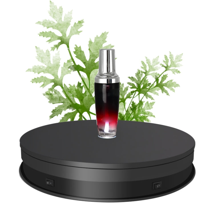 30cm Electric Rotating Turntable Display Stand LED Light Video Shooting Props Turntable, Power Plug:220V EU Plug(Black) - Camera Accessories by buy2fix | Online Shopping UK | buy2fix