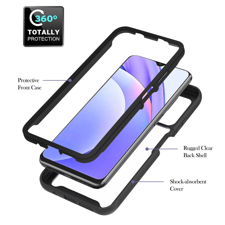 For Xiaomi Poco M3 / Redmi Note 9 4G / Redmi 9 Power / Redmi 9T Starry Sky Solid Color Series Shockproof PC + TPU Protective Case with Ring Holder & Magnetic Function(Black) - Xiaomi Cases by buy2fix | Online Shopping UK | buy2fix