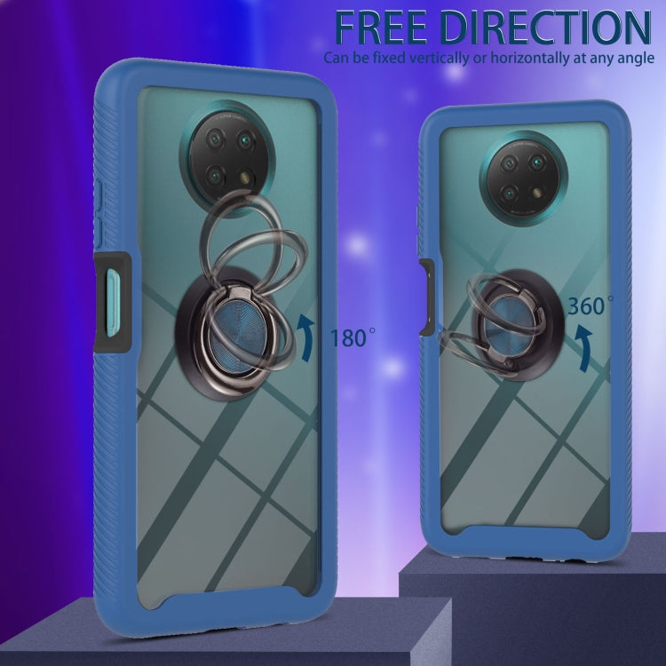 For Xiaomi Redmi Note 9 5G / Redmi Note 9T 5G Starry Sky Solid Color Series Shockproof PC + TPU Protective Case with Ring Holder & Magnetic Function(Blue) - Xiaomi Cases by buy2fix | Online Shopping UK | buy2fix