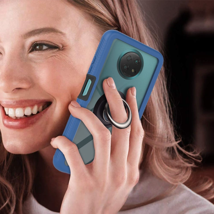 For Xiaomi Redmi Note 9 5G / Redmi Note 9T 5G Starry Sky Solid Color Series Shockproof PC + TPU Protective Case with Ring Holder & Magnetic Function(Blue) - Xiaomi Cases by buy2fix | Online Shopping UK | buy2fix