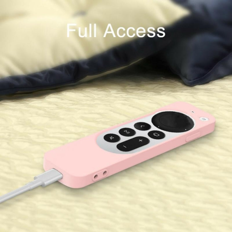 Silicone Protective Case Cover with Rope For Apple TV 4K 4th Siri Remote Controller(Red) - Apple TV Accessories by buy2fix | Online Shopping UK | buy2fix