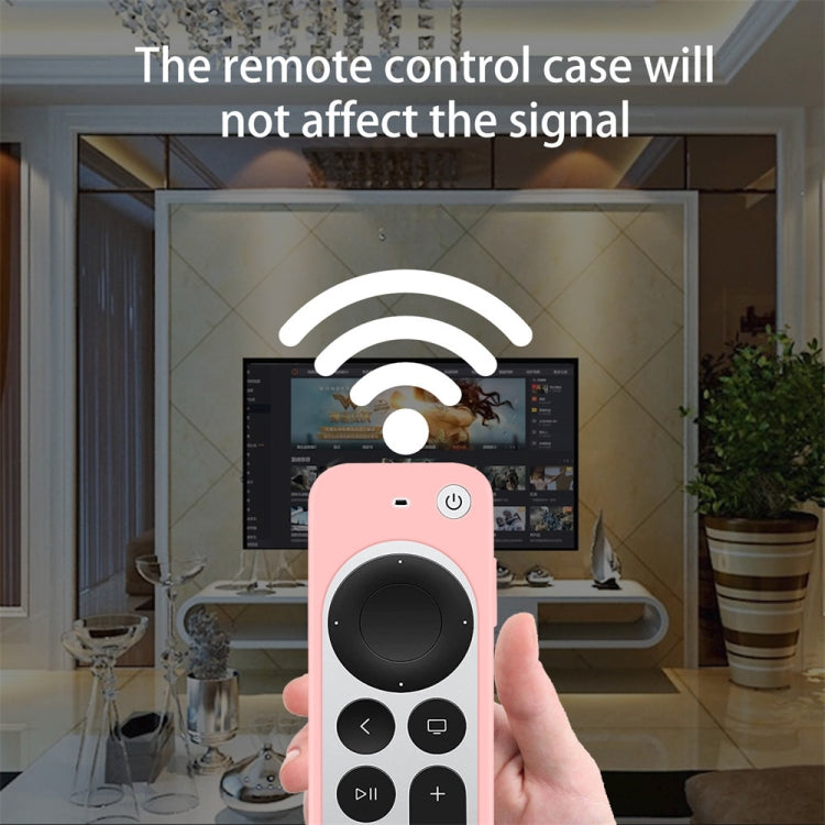 Silicone Protective Case Cover with Rope For Apple TV 4K 4th Siri Remote Controller(Red) - Apple TV Accessories by buy2fix | Online Shopping UK | buy2fix