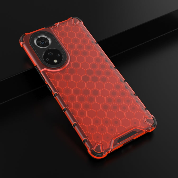 For Honor 50 Shockproof Honeycomb PC + TPU Protective Case(Red) - Honor Cases by buy2fix | Online Shopping UK | buy2fix