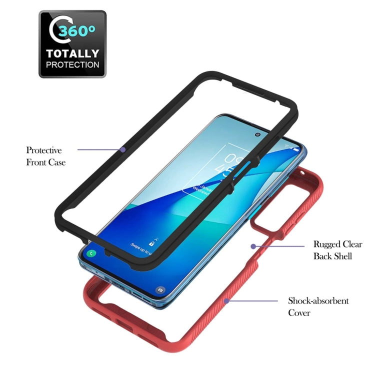 For TCL 20S Starry Sky Solid Color Series Shockproof PC + TPU Protective Case with Ring Holder & Magnetic Function(Red) - TCL by buy2fix | Online Shopping UK | buy2fix