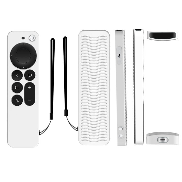 Silicone Protective Case Cover For Apple TV 4K 4th Siri Remote Controller(Luminous White) - Apple TV Accessories by buy2fix | Online Shopping UK | buy2fix