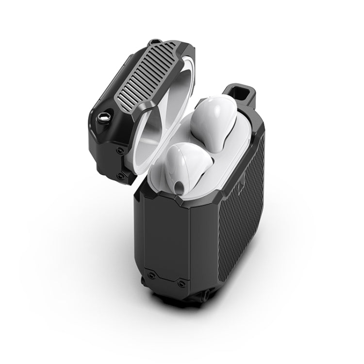 Shield Armor Shield Armor Waterproof Wireless Earphone Protective Case For AirPods 1/2(Black) - For AirPods 1/2 by buy2fix | Online Shopping UK | buy2fix