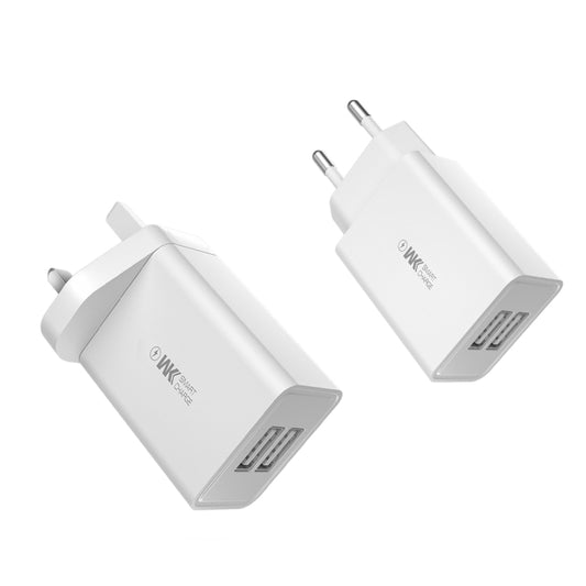 WK WP-U56 2A Dual USB Fast Charging Travel Charger Power Adapter, UK Plug by WK
