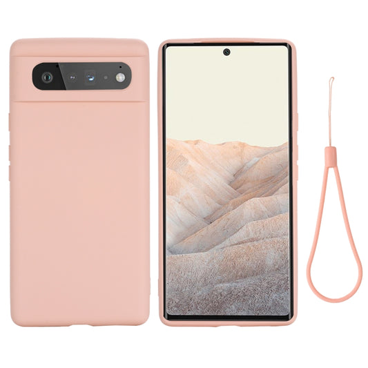 For Google Pixel 6 Pure Color Liquid Silicone Shockproof Full Coverage Case(Pink) by buy2fix