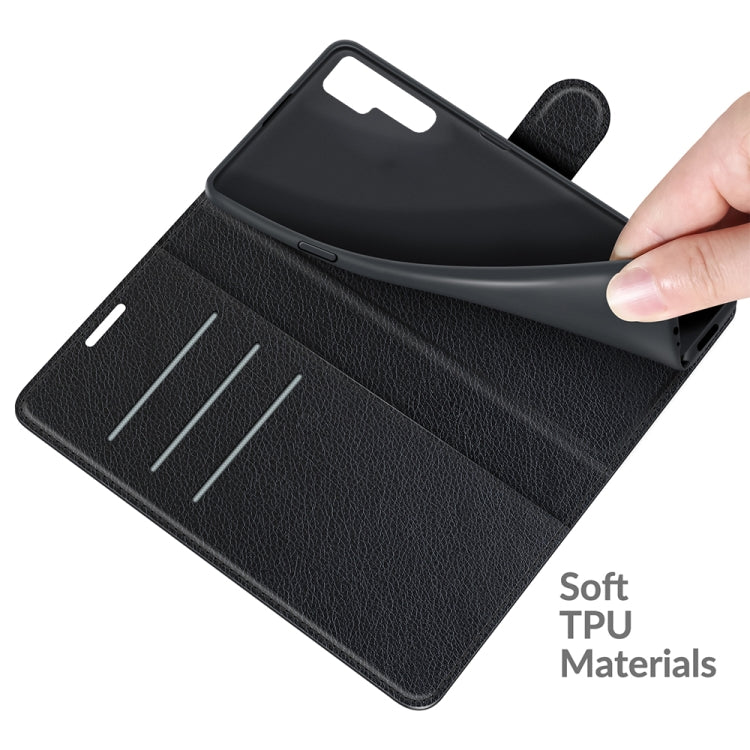 For TCL 20 Pro 5G Litchi Texture Horizontal Flip Protective Case with Holder & Card Slots & Wallet(Black) by buy2fix