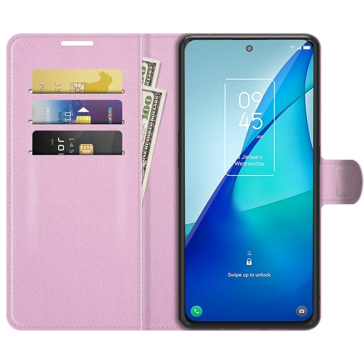 For TCL 20S / 20 5G / 20L Litchi Texture Horizontal Flip Protective Case with Holder & Card Slots & Wallet(Pink) - TCL by buy2fix | Online Shopping UK | buy2fix