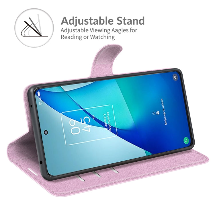 For TCL 20S / 20 5G / 20L Litchi Texture Horizontal Flip Protective Case with Holder & Card Slots & Wallet(Pink) - TCL by buy2fix | Online Shopping UK | buy2fix