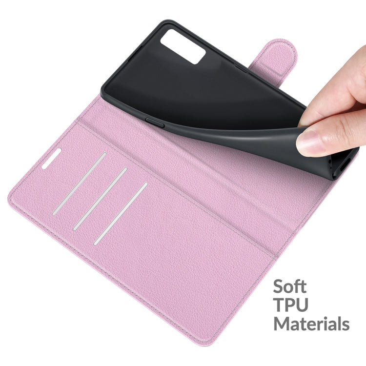 For TCL 20S / 20 5G / 20L Litchi Texture Horizontal Flip Protective Case with Holder & Card Slots & Wallet(Pink) - TCL by buy2fix | Online Shopping UK | buy2fix
