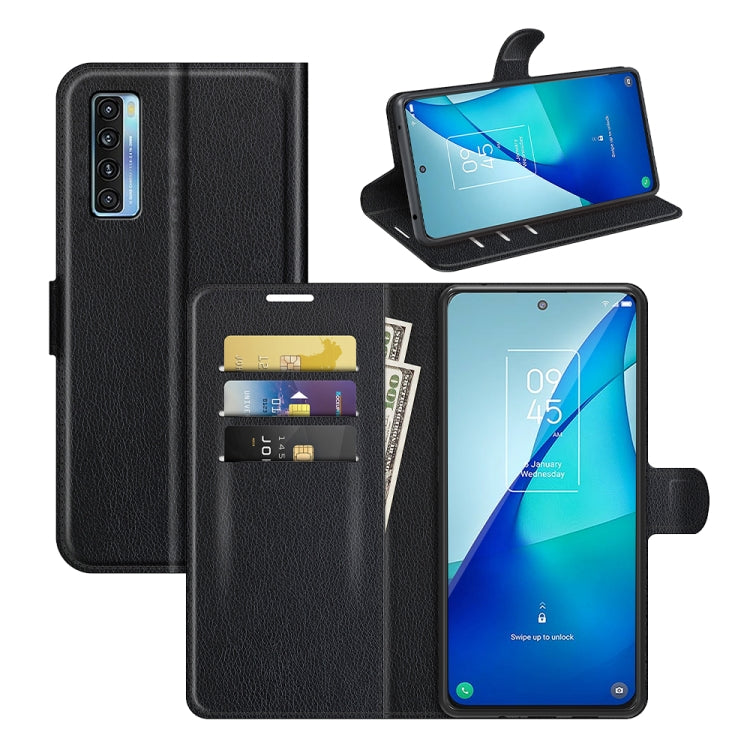 For TCL 20S / 20 5G / 20L Litchi Texture Horizontal Flip Protective Case with Holder & Card Slots & Wallet(Black) - TCL by buy2fix | Online Shopping UK | buy2fix
