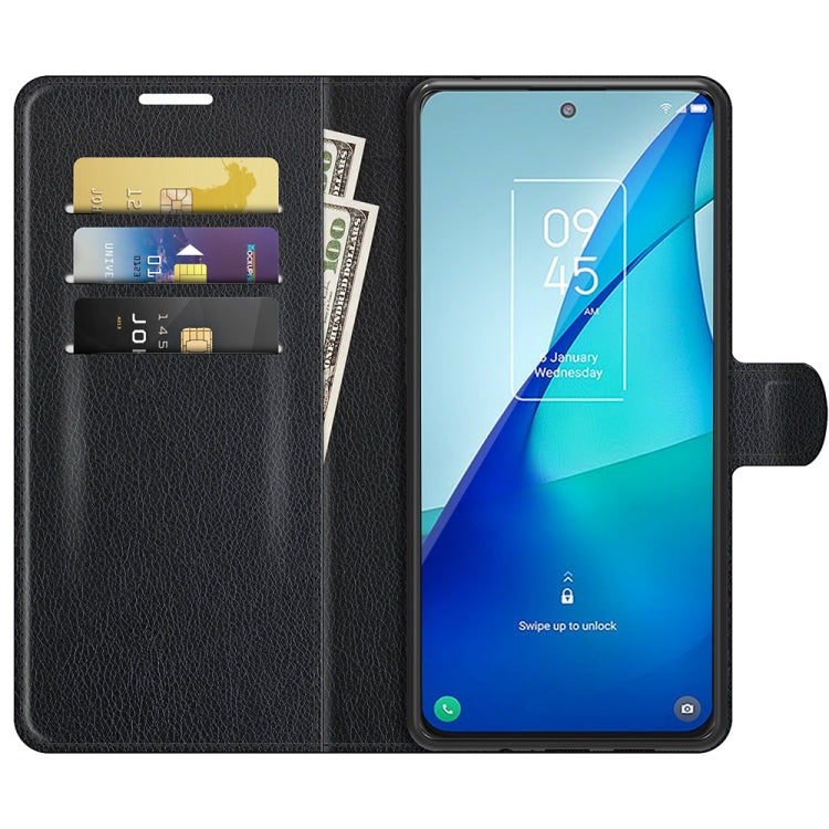 For TCL 20S / 20 5G / 20L Litchi Texture Horizontal Flip Protective Case with Holder & Card Slots & Wallet(Black) - TCL by buy2fix | Online Shopping UK | buy2fix