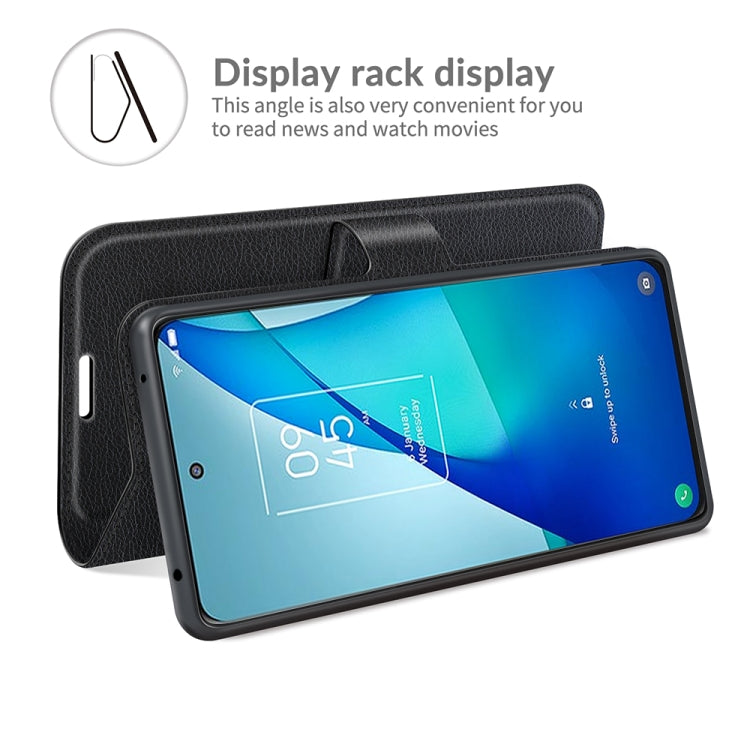 For TCL 20S / 20 5G / 20L Litchi Texture Horizontal Flip Protective Case with Holder & Card Slots & Wallet(Black) - TCL by buy2fix | Online Shopping UK | buy2fix