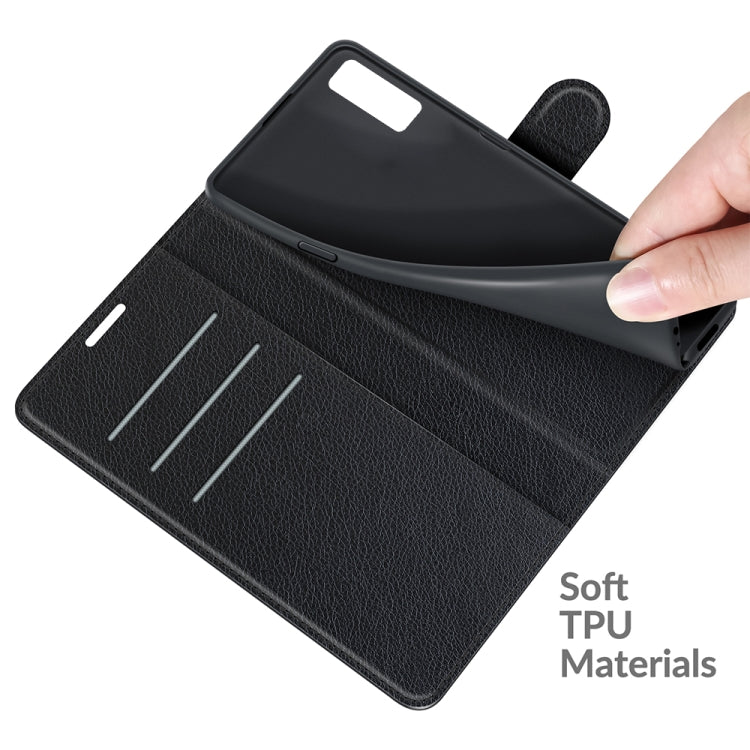 For TCL 20S / 20 5G / 20L Litchi Texture Horizontal Flip Protective Case with Holder & Card Slots & Wallet(Black) - TCL by buy2fix | Online Shopping UK | buy2fix