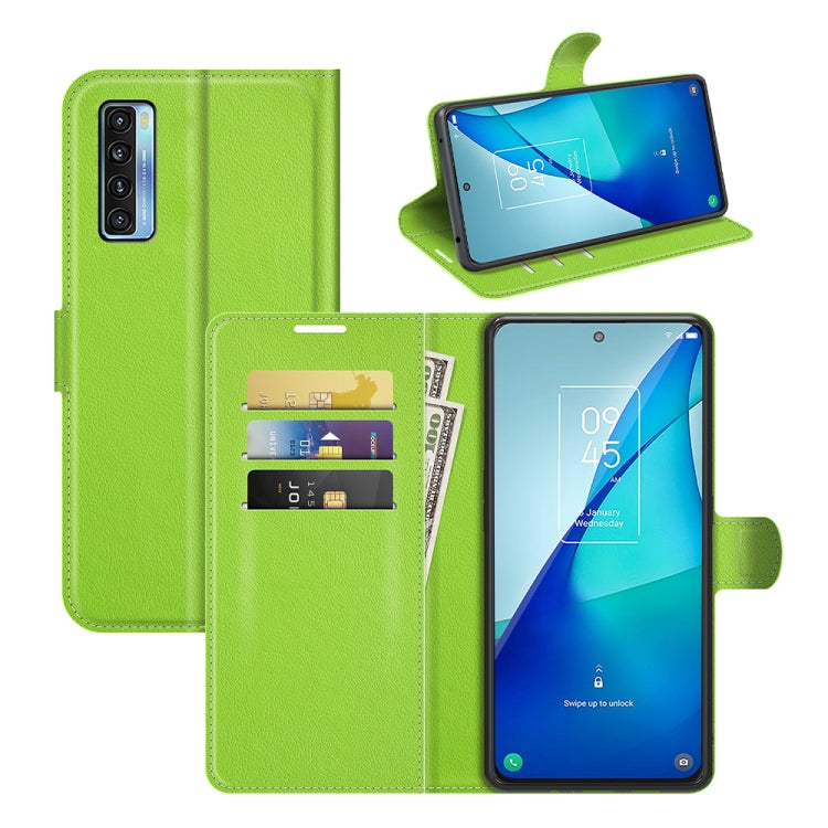 For TCL 20S / 20 5G / 20L Litchi Texture Horizontal Flip Protective Case with Holder & Card Slots & Wallet(Green) - TCL by buy2fix | Online Shopping UK | buy2fix