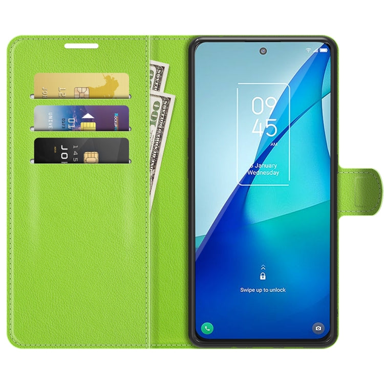 For TCL 20S / 20 5G / 20L Litchi Texture Horizontal Flip Protective Case with Holder & Card Slots & Wallet(Green) - TCL by buy2fix | Online Shopping UK | buy2fix