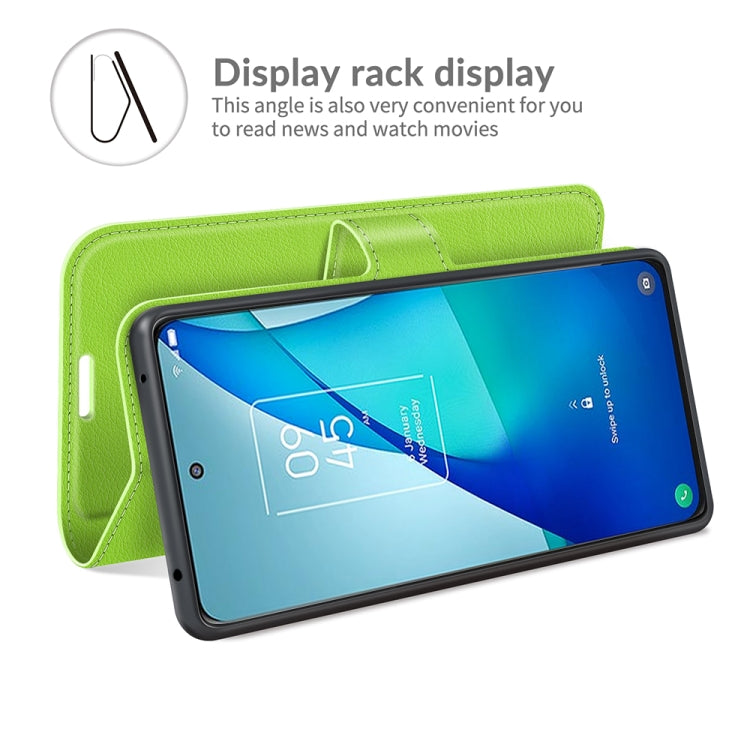For TCL 20S / 20 5G / 20L Litchi Texture Horizontal Flip Protective Case with Holder & Card Slots & Wallet(Green) - TCL by buy2fix | Online Shopping UK | buy2fix