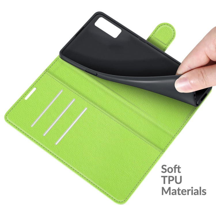 For TCL 20S / 20 5G / 20L Litchi Texture Horizontal Flip Protective Case with Holder & Card Slots & Wallet(Green) - TCL by buy2fix | Online Shopping UK | buy2fix
