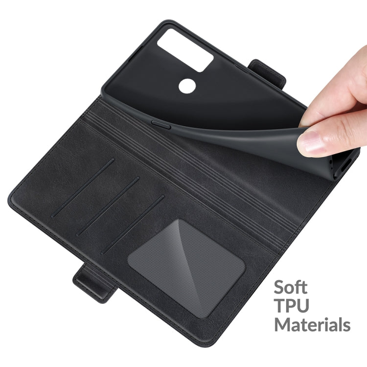 For TCL 20 SE Dual-side Magnetic Buckle Horizontal Flip Leather Case with Holder & Card Slots & Wallet(Black) - TCL by buy2fix | Online Shopping UK | buy2fix