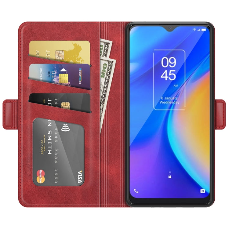 For TCL 20 SE Dual-side Magnetic Buckle Horizontal Flip Leather Case with Holder & Card Slots & Wallet(Red) - TCL by buy2fix | Online Shopping UK | buy2fix