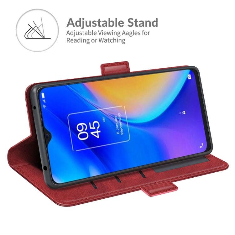 For TCL 20 SE Dual-side Magnetic Buckle Horizontal Flip Leather Case with Holder & Card Slots & Wallet(Red) - TCL by buy2fix | Online Shopping UK | buy2fix