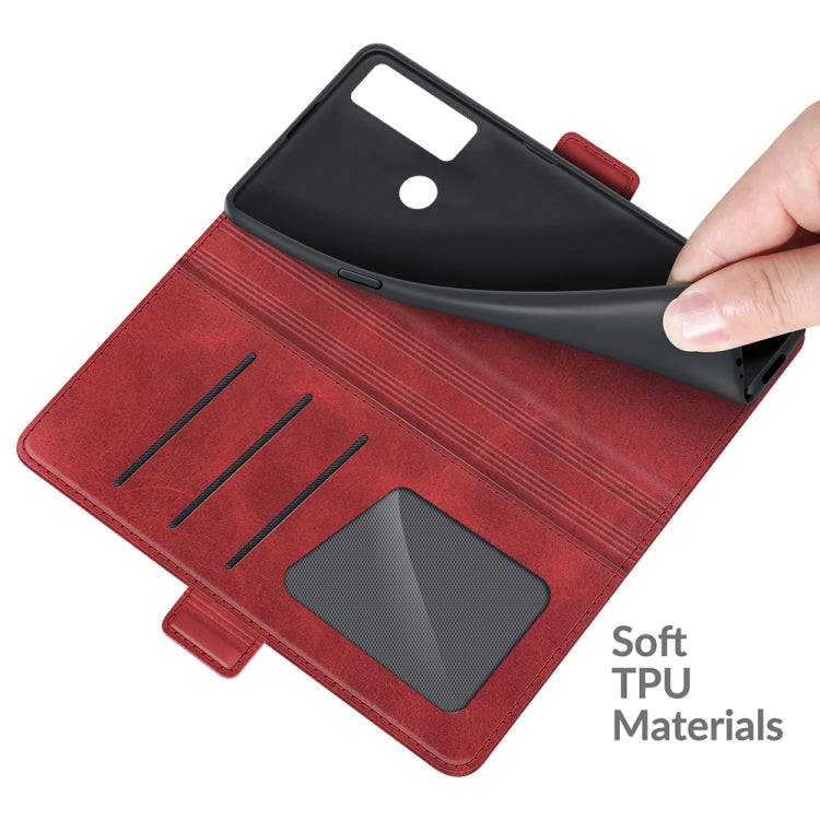 For TCL 20 SE Dual-side Magnetic Buckle Horizontal Flip Leather Case with Holder & Card Slots & Wallet(Red) - TCL by buy2fix | Online Shopping UK | buy2fix