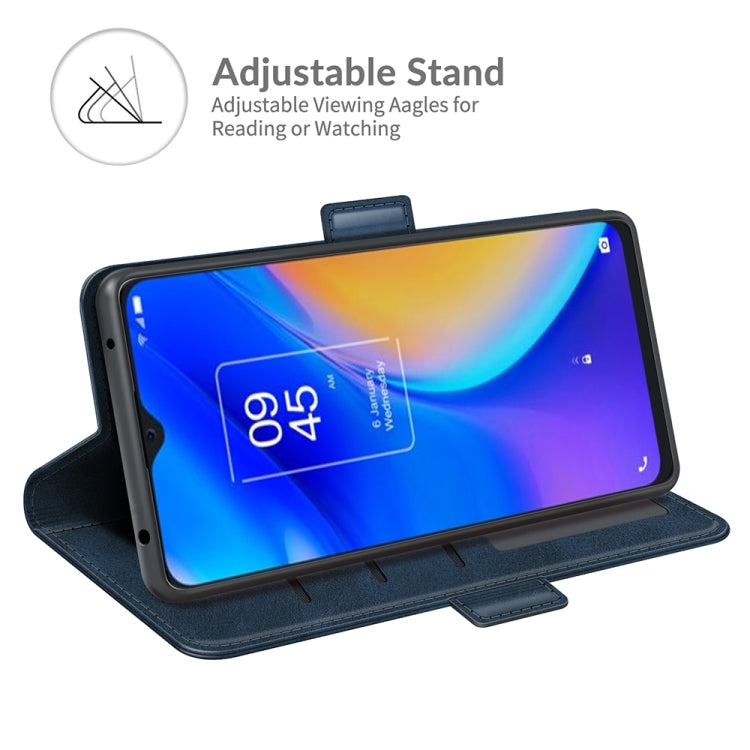 For TCL 20 SE Dual-side Magnetic Buckle Horizontal Flip Leather Case with Holder & Card Slots & Wallet(Blue) - TCL by buy2fix | Online Shopping UK | buy2fix