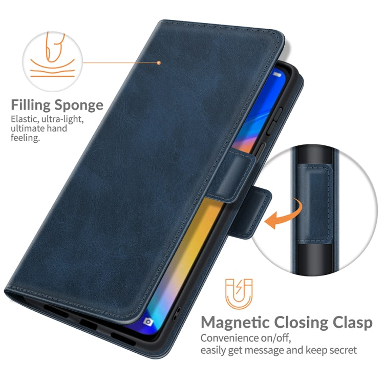 For TCL 20 SE Dual-side Magnetic Buckle Horizontal Flip Leather Case with Holder & Card Slots & Wallet(Blue) - TCL by buy2fix | Online Shopping UK | buy2fix