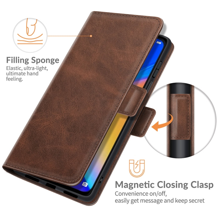 For TCL 20 SE Dual-side Magnetic Buckle Horizontal Flip Leather Case with Holder & Card Slots & Wallet(Brown) - TCL by buy2fix | Online Shopping UK | buy2fix