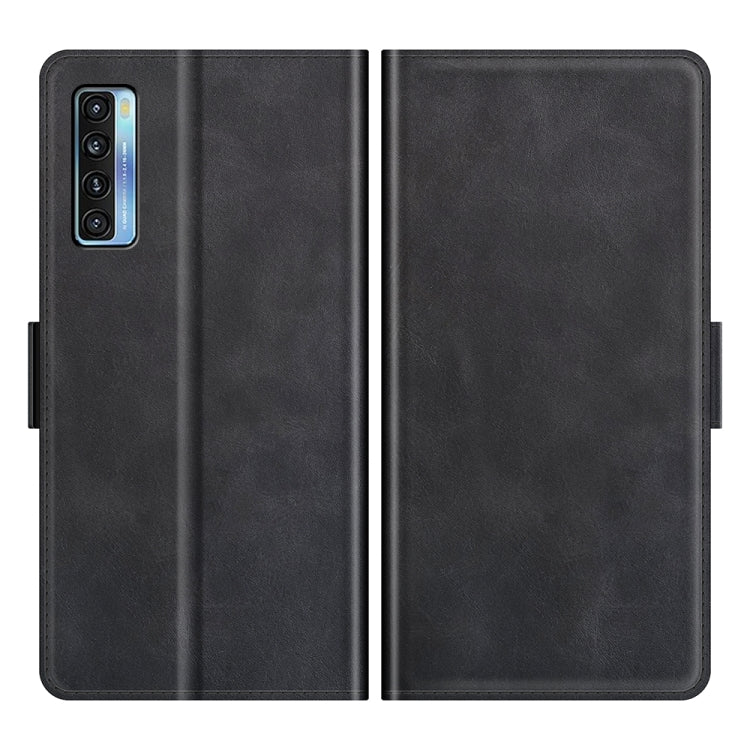 For TCL 20S / 20 5G / 20L Dual-side Magnetic Buckle Horizontal Flip Leather Case with Holder & Card Slots & Wallet(Black) - TCL by buy2fix | Online Shopping UK | buy2fix