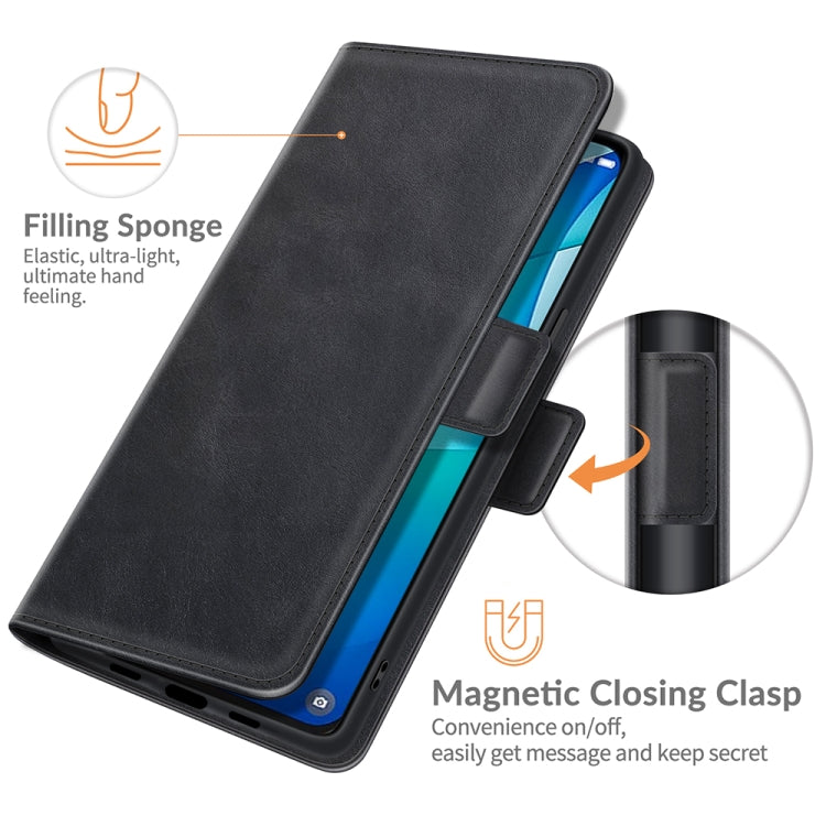 For TCL 20S / 20 5G / 20L Dual-side Magnetic Buckle Horizontal Flip Leather Case with Holder & Card Slots & Wallet(Black) - TCL by buy2fix | Online Shopping UK | buy2fix