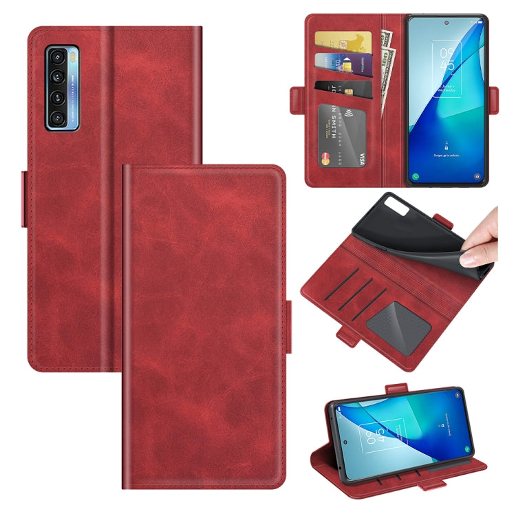 For TCL 20S / 20 5G / 20L Dual-side Magnetic Buckle Horizontal Flip Leather Case with Holder & Card Slots & Wallet(Red) - TCL by buy2fix | Online Shopping UK | buy2fix