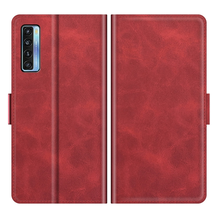 For TCL 20S / 20 5G / 20L Dual-side Magnetic Buckle Horizontal Flip Leather Case with Holder & Card Slots & Wallet(Red) - TCL by buy2fix | Online Shopping UK | buy2fix