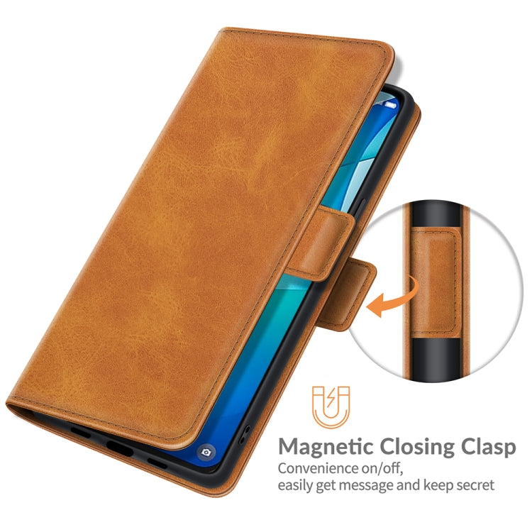 For TCL 20S / 20 5G / 20L Dual-side Magnetic Buckle Horizontal Flip Leather Case with Holder & Card Slots & Wallet(Yellow) - TCL by buy2fix | Online Shopping UK | buy2fix