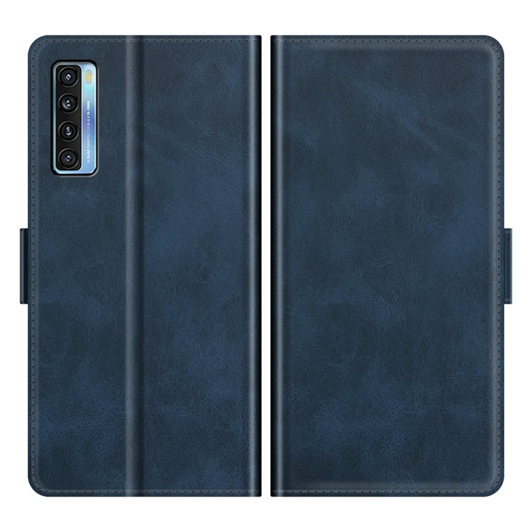 For TCL 20S / 20 5G / 20L Dual-side Magnetic Buckle Horizontal Flip Leather Case with Holder & Card Slots & Wallet(Blue) - TCL by buy2fix | Online Shopping UK | buy2fix