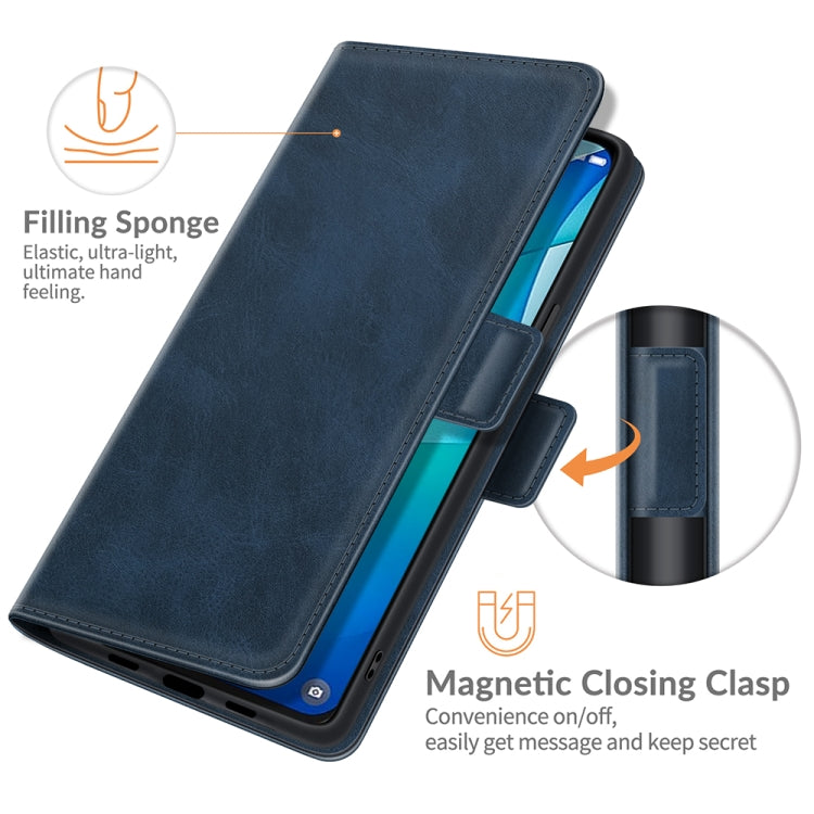 For TCL 20S / 20 5G / 20L Dual-side Magnetic Buckle Horizontal Flip Leather Case with Holder & Card Slots & Wallet(Blue) - TCL by buy2fix | Online Shopping UK | buy2fix