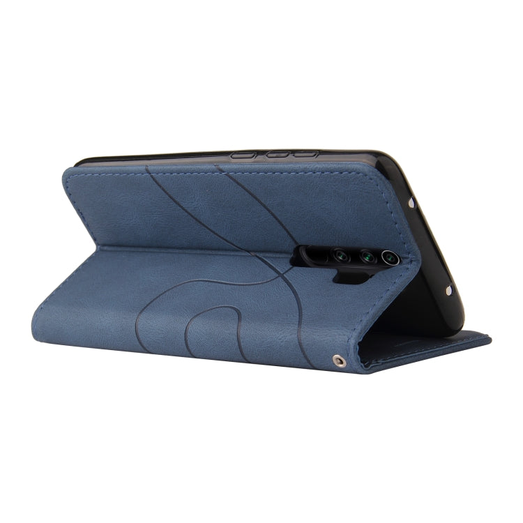 For Xiaomi Redmi Note 8 Pro Dual-color Splicing Horizontal Flip PU Leather Case with Holder & Card Slots & Wallet(Blue) - Xiaomi Cases by buy2fix | Online Shopping UK | buy2fix