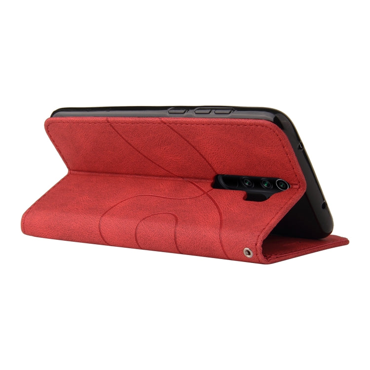 For Xiaomi Redmi Note 8 Pro Dual-color Splicing Horizontal Flip PU Leather Case with Holder & Card Slots & Wallet(Red) - Xiaomi Cases by buy2fix | Online Shopping UK | buy2fix