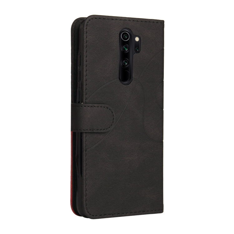 For Xiaomi Redmi Note 8 Pro Dual-color Splicing Horizontal Flip PU Leather Case with Holder & Card Slots & Wallet(Black) - Xiaomi Cases by buy2fix | Online Shopping UK | buy2fix
