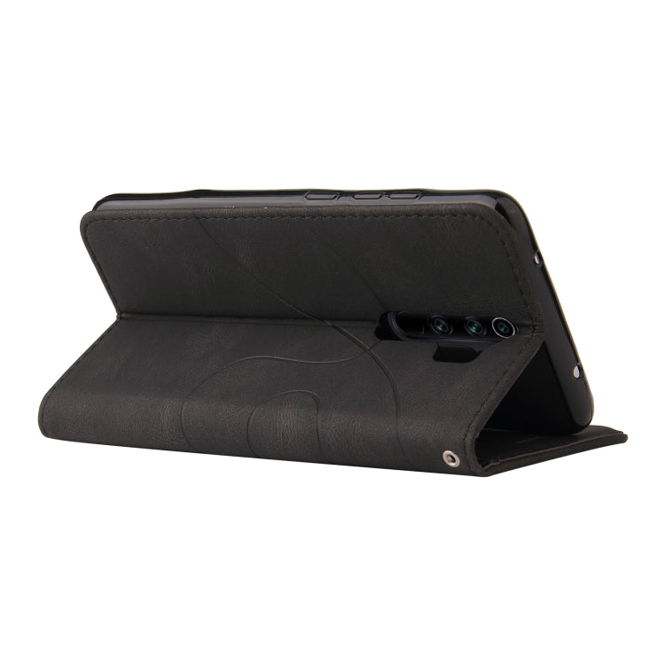 For Xiaomi Redmi Note 8 Pro Dual-color Splicing Horizontal Flip PU Leather Case with Holder & Card Slots & Wallet(Black) - Xiaomi Cases by buy2fix | Online Shopping UK | buy2fix