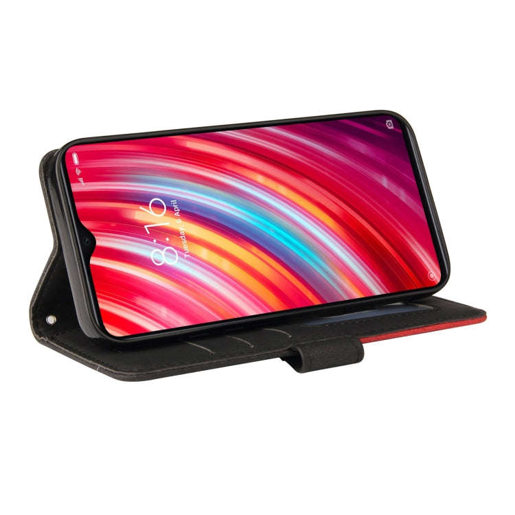 For Xiaomi Redmi Note 8 Pro Dual-color Splicing Horizontal Flip PU Leather Case with Holder & Card Slots & Wallet(Black) - Xiaomi Cases by buy2fix | Online Shopping UK | buy2fix
